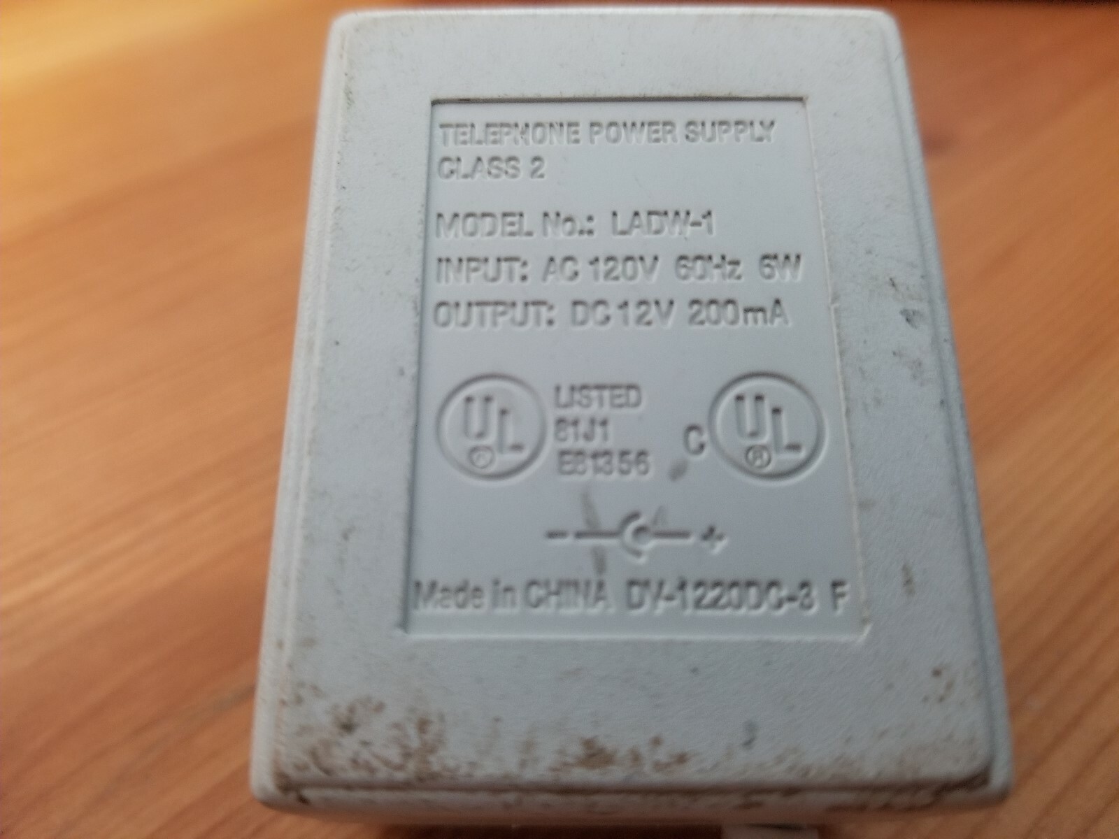 LADW-1 Telephone Power Supply Adapter 12VDC 200mA; FREE S/H!