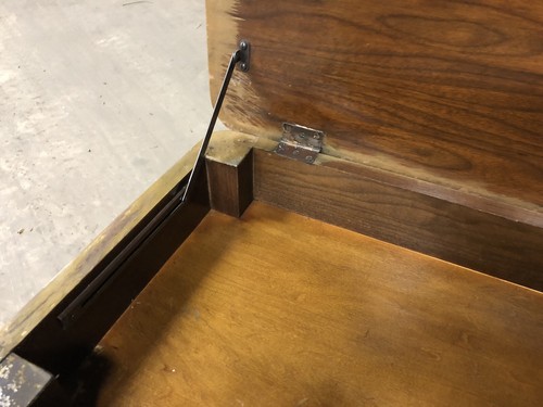 Vintage Hammond B-style four-post wood organ bench B3