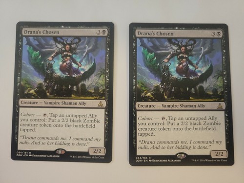 Drana's Chosen 2x FOIL OGW MTG Oath of the Gatewatch Rare MINT black vampire Drana's Chosen 2x FOIL OGW MTG Oath of the Gatewatch Rare MINT black vampire