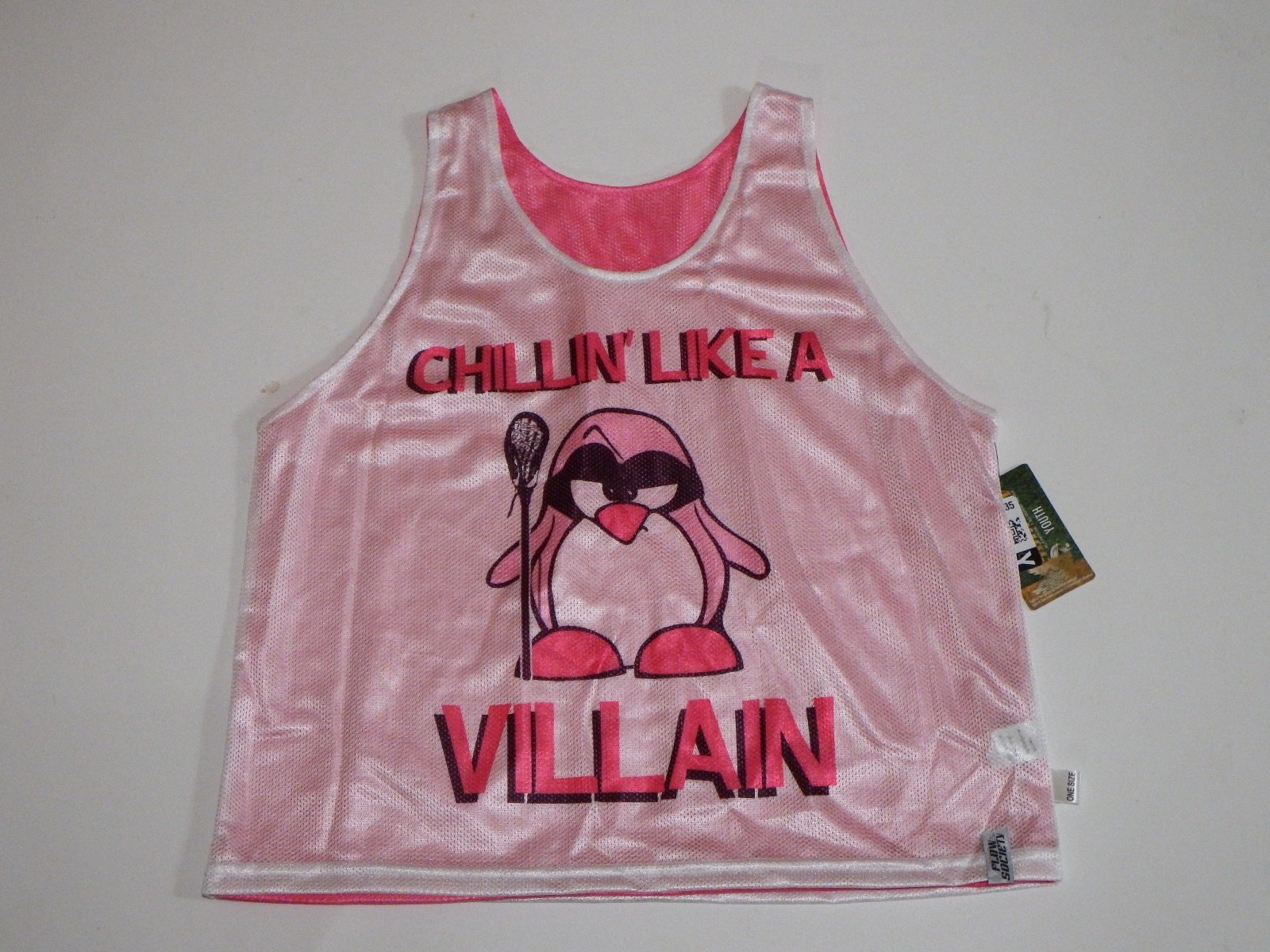 Flow Society mesh Sleeveless Jersey kids Youth One Size Chilling Like a Villain