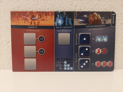 STAR WARS Angriff der Klonkrieger Kosmos Brettspiel: Fähigkeiten Tableaus