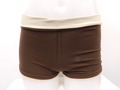 Dance  Shorts Unbranded Brown Small Adult Jazz Hip Hop Lycra Tap Cheer Reversibl