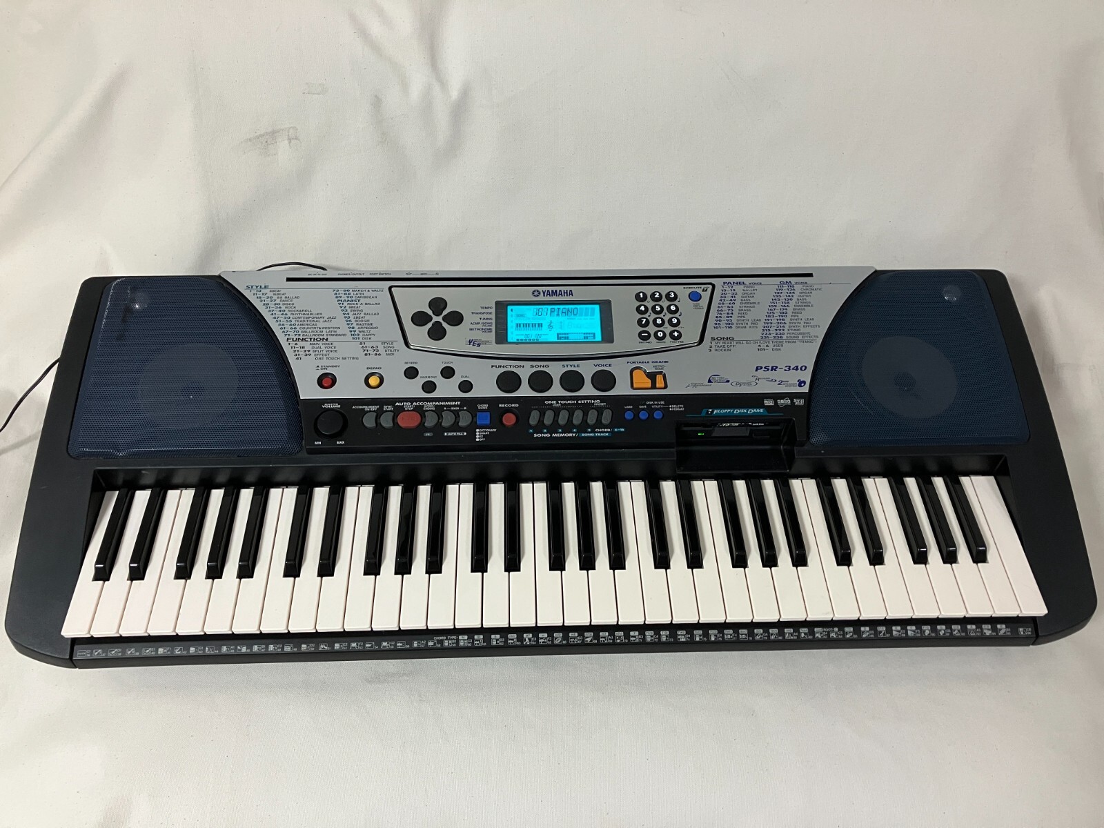 YAMAHA ヤマハ PSR-340 PORTATONE YAMAHA PortaTone PSR-340 Arranger Keyboard Synthesizer 61