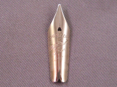 Sheaffer Vintage Palladium Silver Snorkel Nib---medium