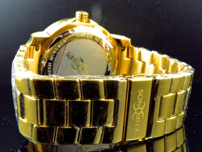 Pre-owned Khronos Yellow Iced Bezel & Band  Jojino Joe Rodeo Genuine Diamond Watch 50mm