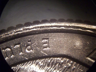 2017 P Quarter Effigy Mounds BU error coin rim error