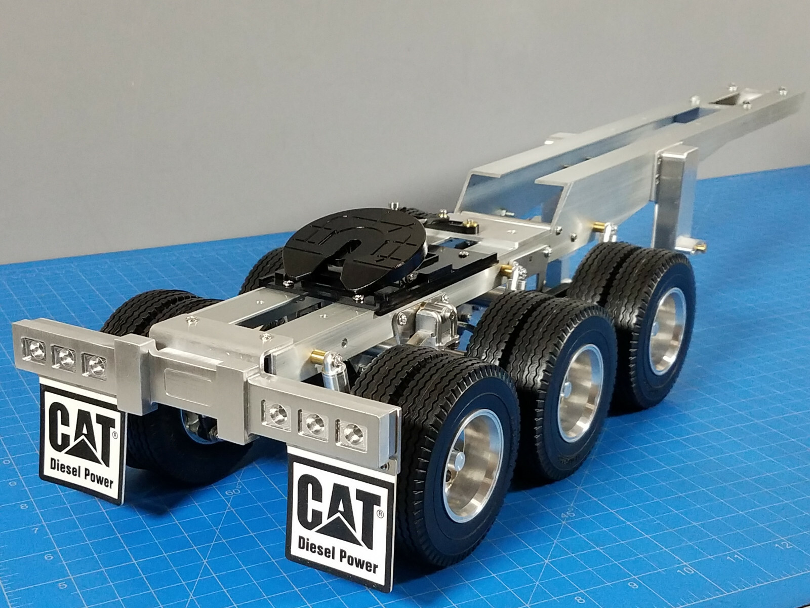 Aluminum Tamiya 1/14 RC Semi Truck 3 Axles Dolly Trailer 5th