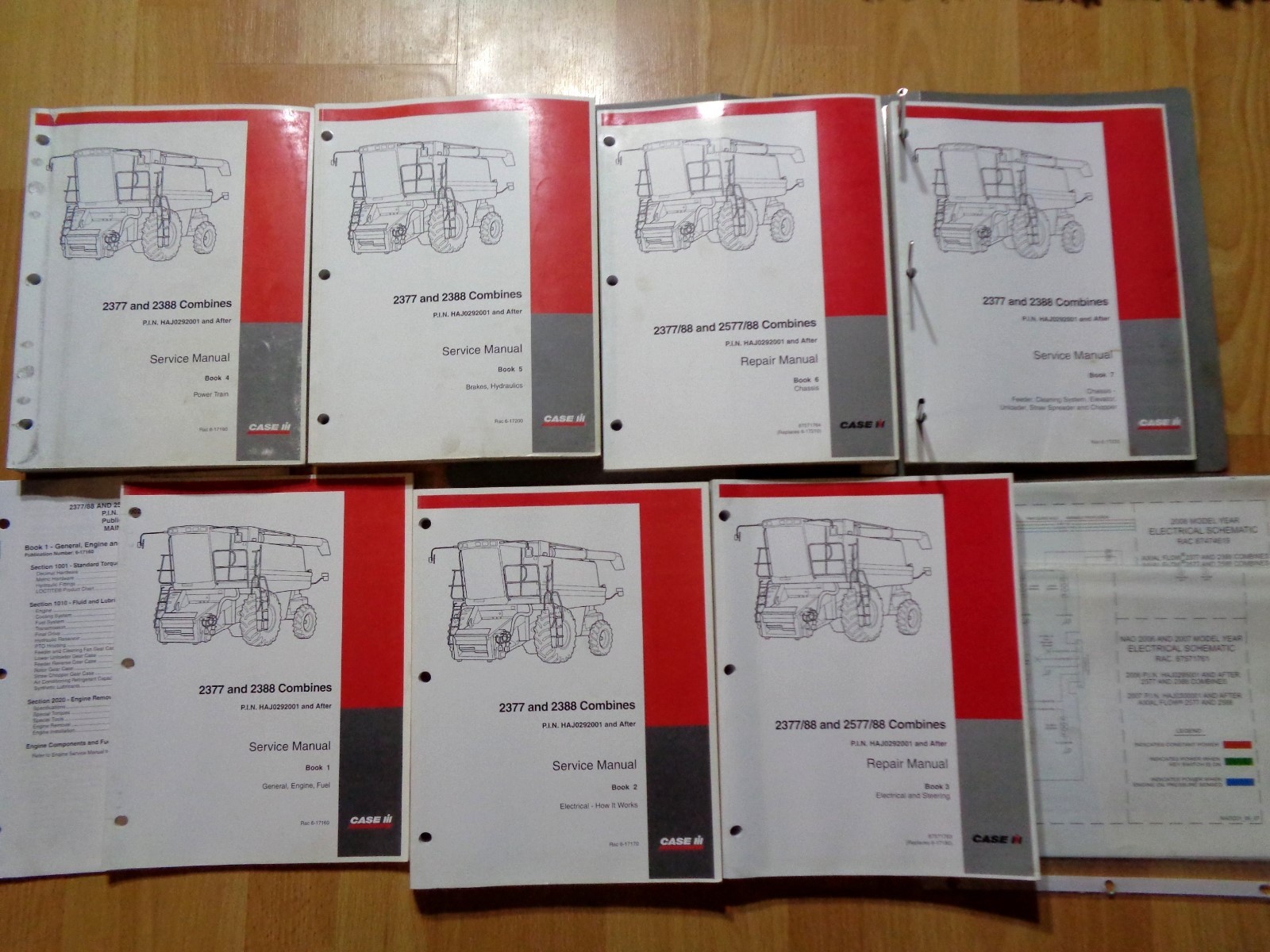 Case IH Axial Flow 2377 2388 combine factory service repair manual set OEM **