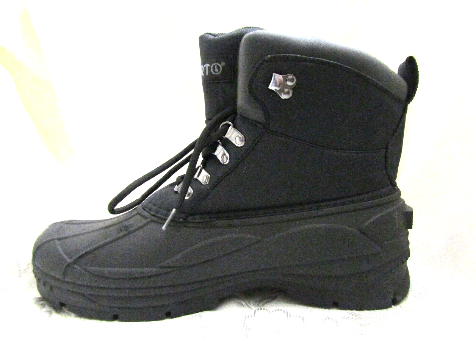 SPORTO BLACK LEATHER Walking / Hiking Boot Shoe MEN Size: 13 EMERY
