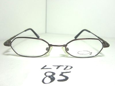 New O2 Kids Eyeglass Frame 418 Rectangular Matt Coffee Metal (LTD-85)