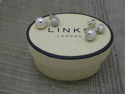 Rare Original Links Of London 925 Sterling Silver Contemporary Drop Earring Box