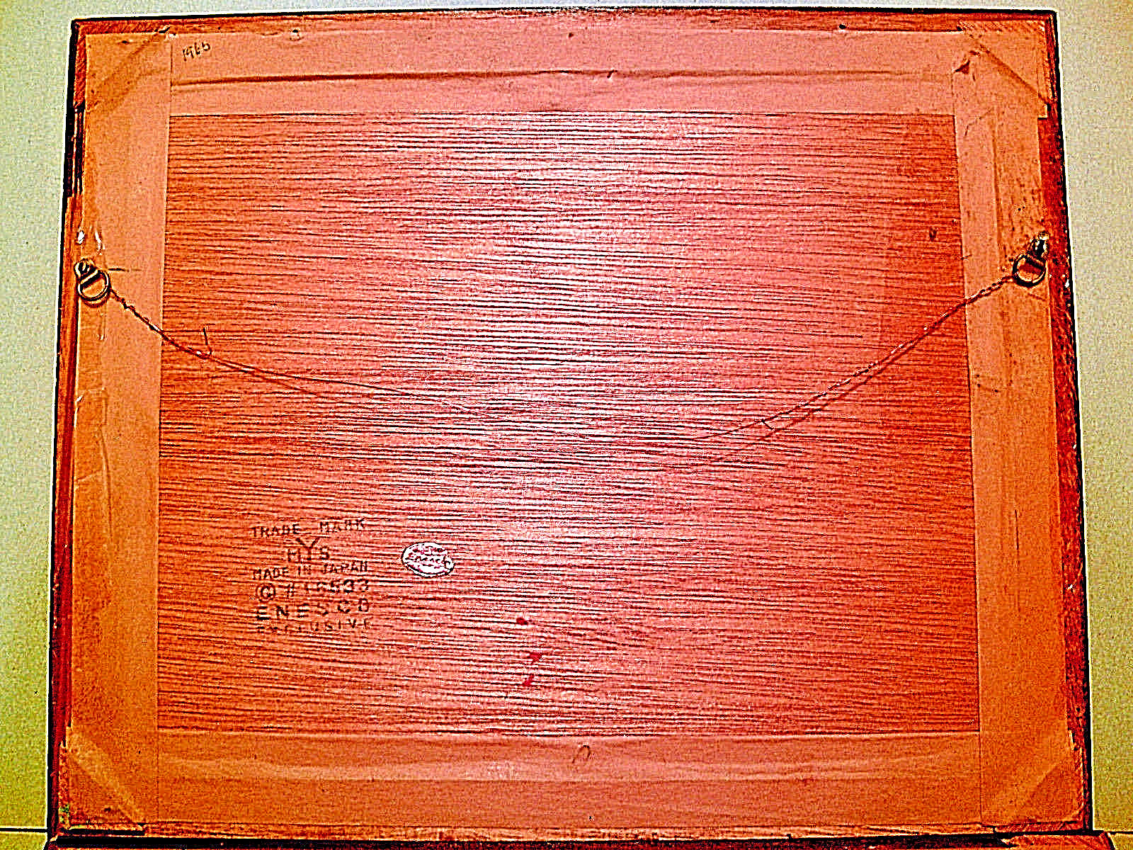 VTG 1965 Embroidered Painted Framed 