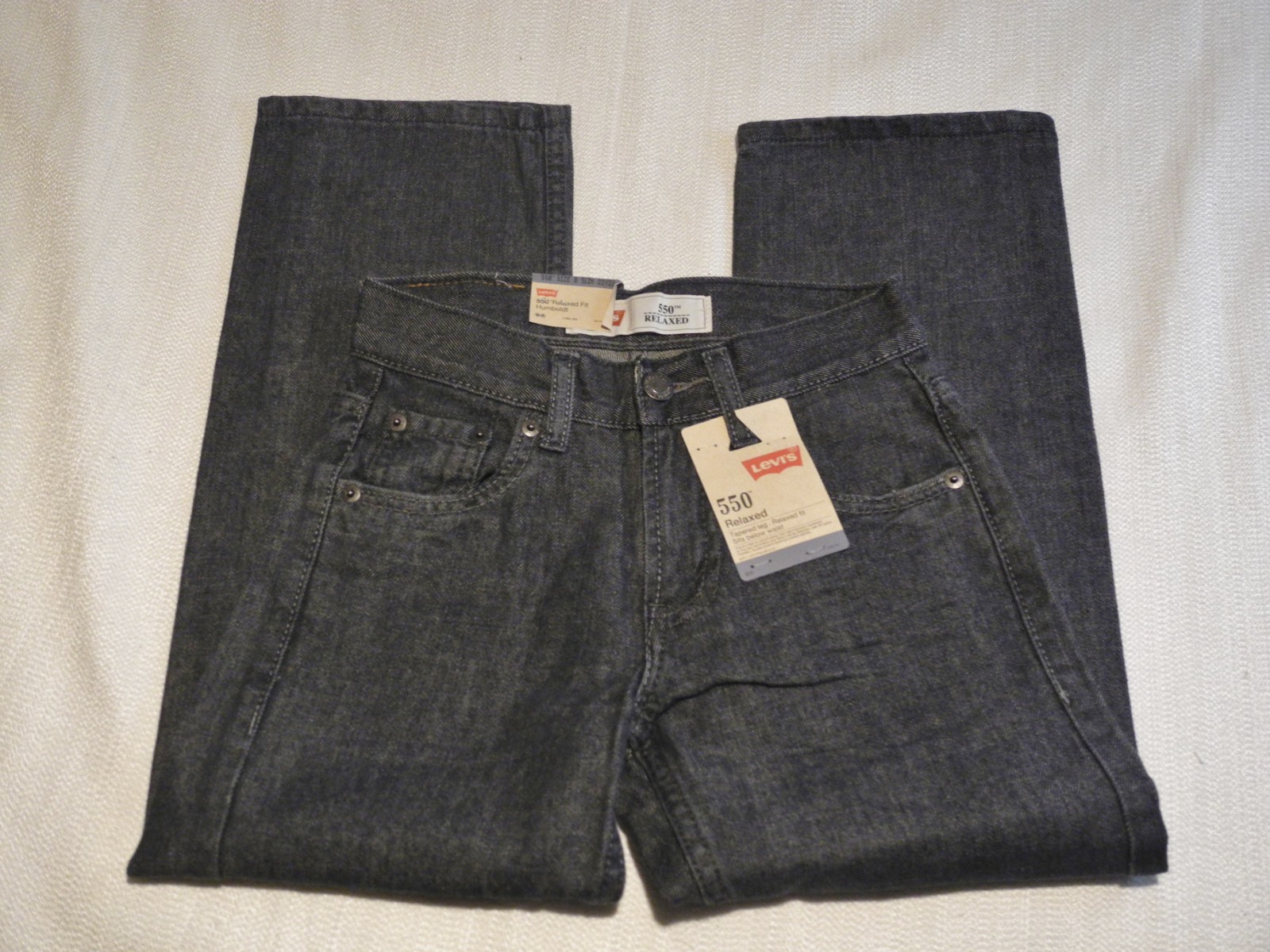 Levi's 550 Boy's Relaxed Fit Tapered Leg Denim Jeans Sz 8 Slim 22 x 22 NWT