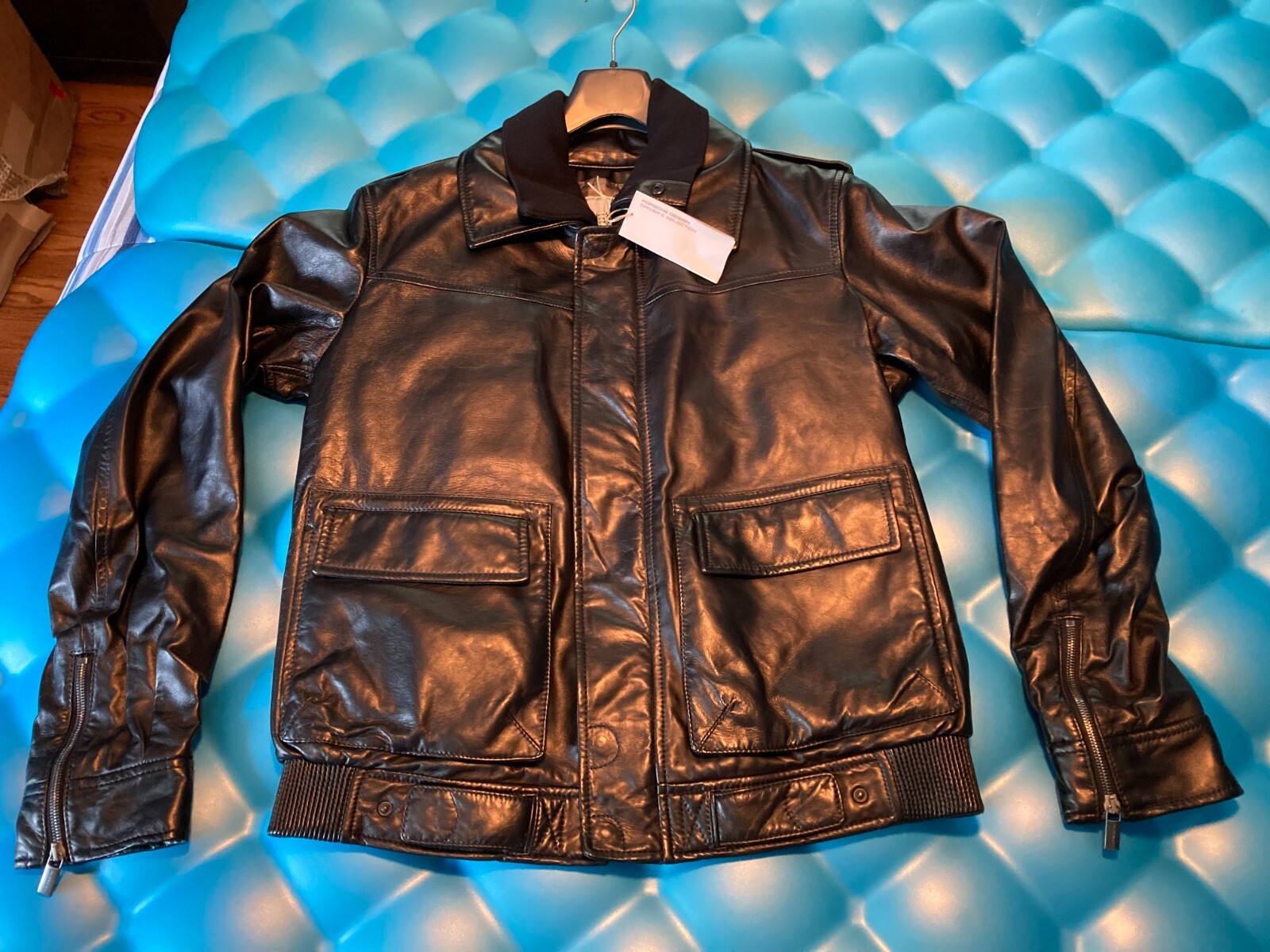 Pre-owned Porsche Design Leather Jacket From The Essential Collection Of 2012. Men's Usa S In Black