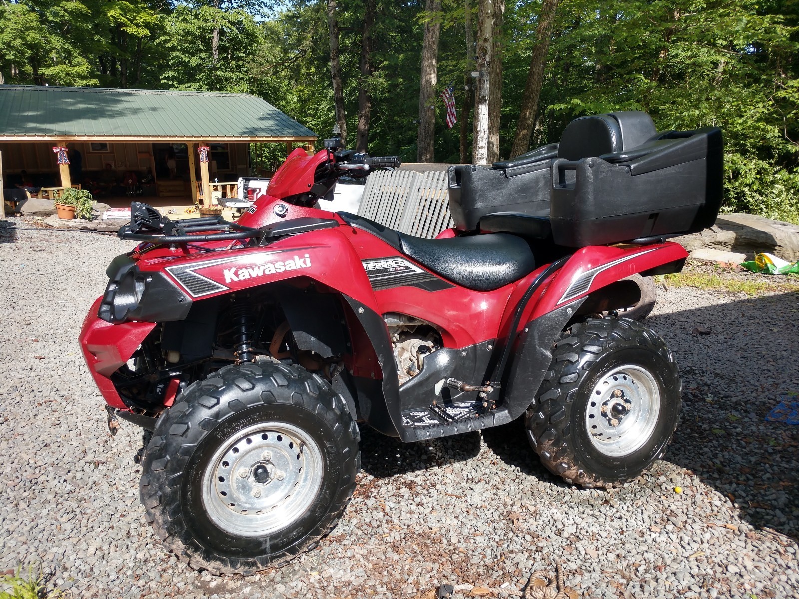 2009 Kawasaki Brute Force 750 4x4 ATV W/ Winch & Plow Super low hours