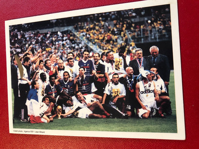 Carte de voeux football -- EQUIPE DE FRANCE CHAMPION DU MONDE 1998 --