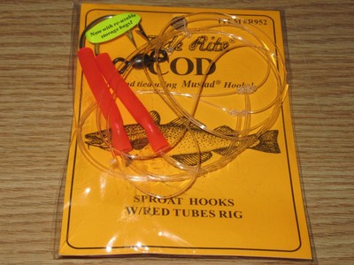 2 FLUKE RIGS FLATFISH TIDE RITE R576CS FLOUNDER SALTWATER RIG FISHING MUSTAD