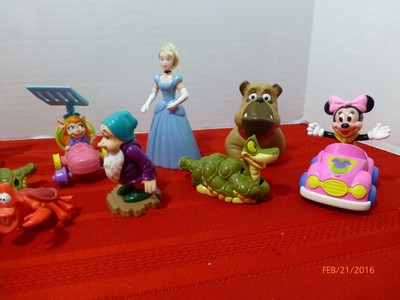 Vintage Disney PVC Cake Toppers Minnie Mouse Sebastian Jungle Book Dwarf Toys