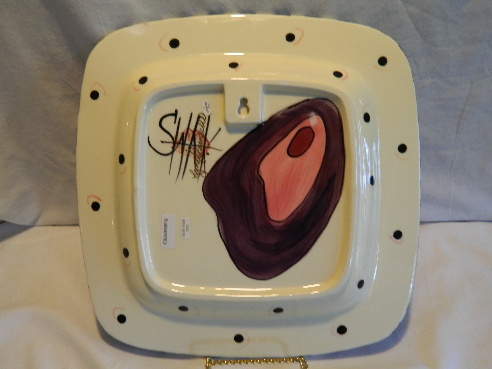 LARGE LYNDA CORNEILLE ‘SWAK’ AUNT GERTIE CERAMIC WALL PLATE