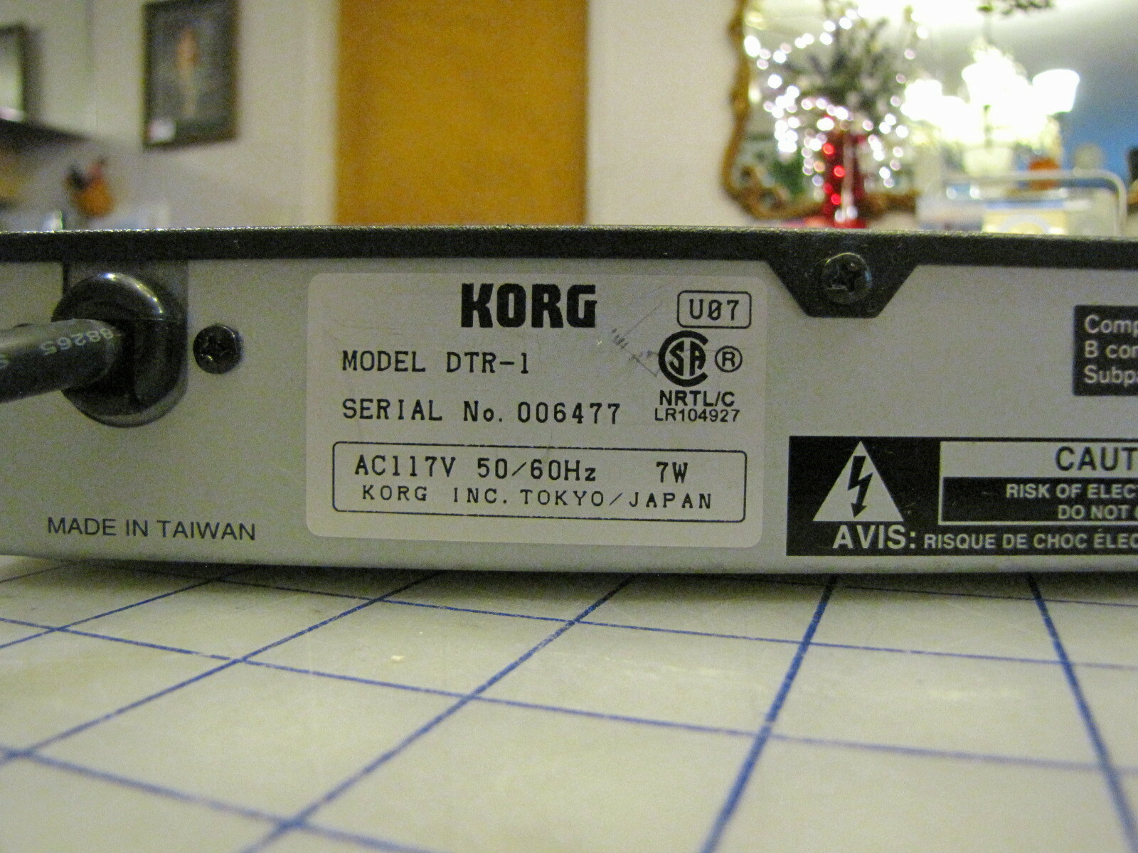 TONEWORKS KORG DTR-1 DIGITAL TUNER GUITAR TUNER CHROMATIC STROBE RACK MOUNT