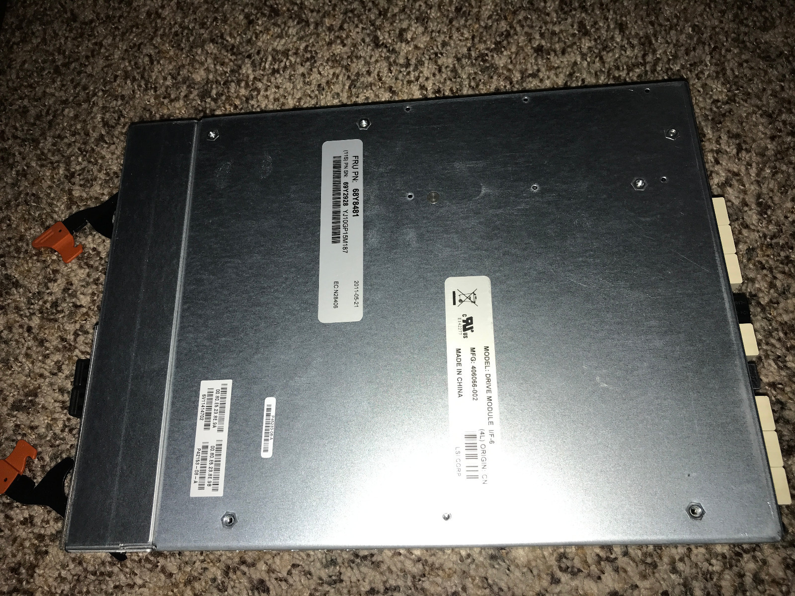 LOT OF 2 IBM 68Y8481 #406066-002 DRIVE MODULE I/F-6 w/ 2 FIBRE CONTROL MODULE