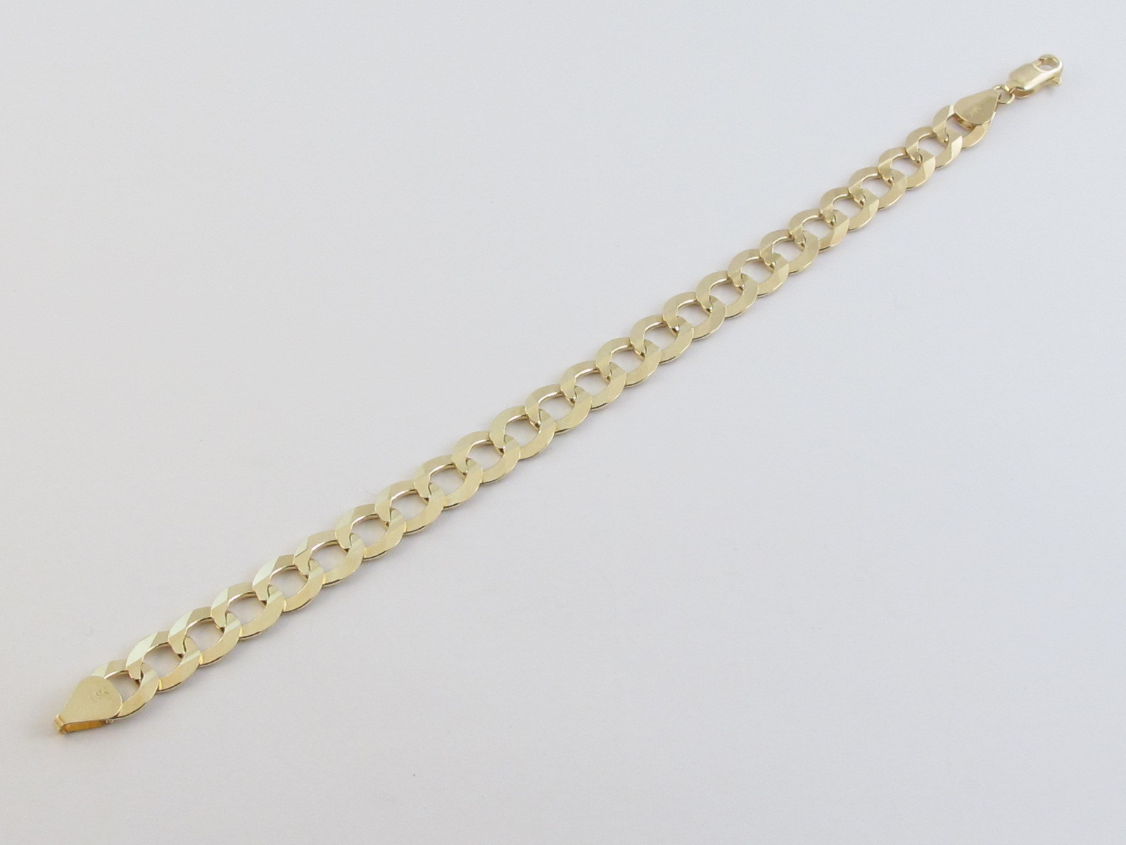 14k Solid Yellow Gold Men's Cuban Link Bracelet 8 1/2 
