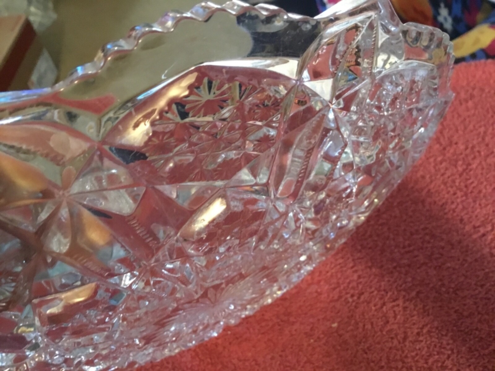 Pressed Glass Serving Plate