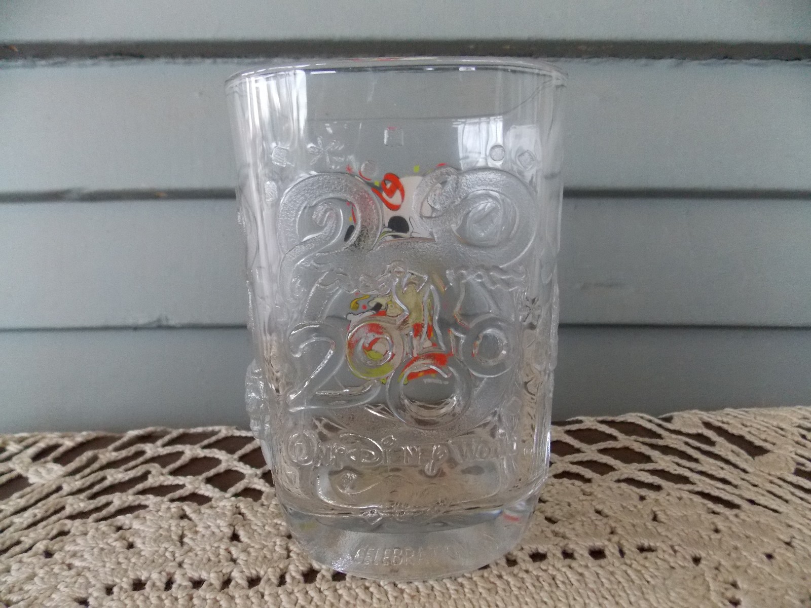 Vintage McDonald's 2000 Disney World Animal Kingdom Square Glass Tumbler Mickey