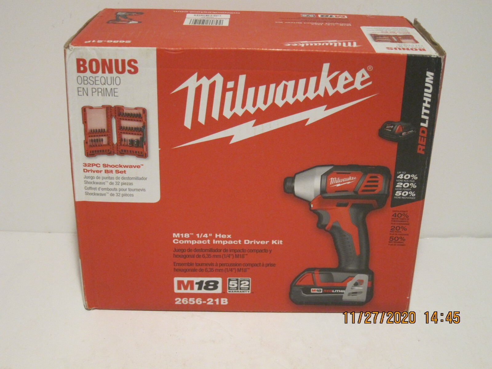 Milwaukee 2656-21B M18 1/4
