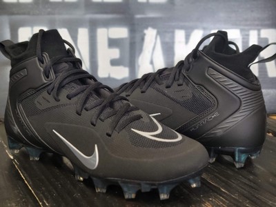Nike Alpha Huarache 8 Elite LAX Black Lacrosse Cleat CW4447-001 Men 9 Women 10.5
