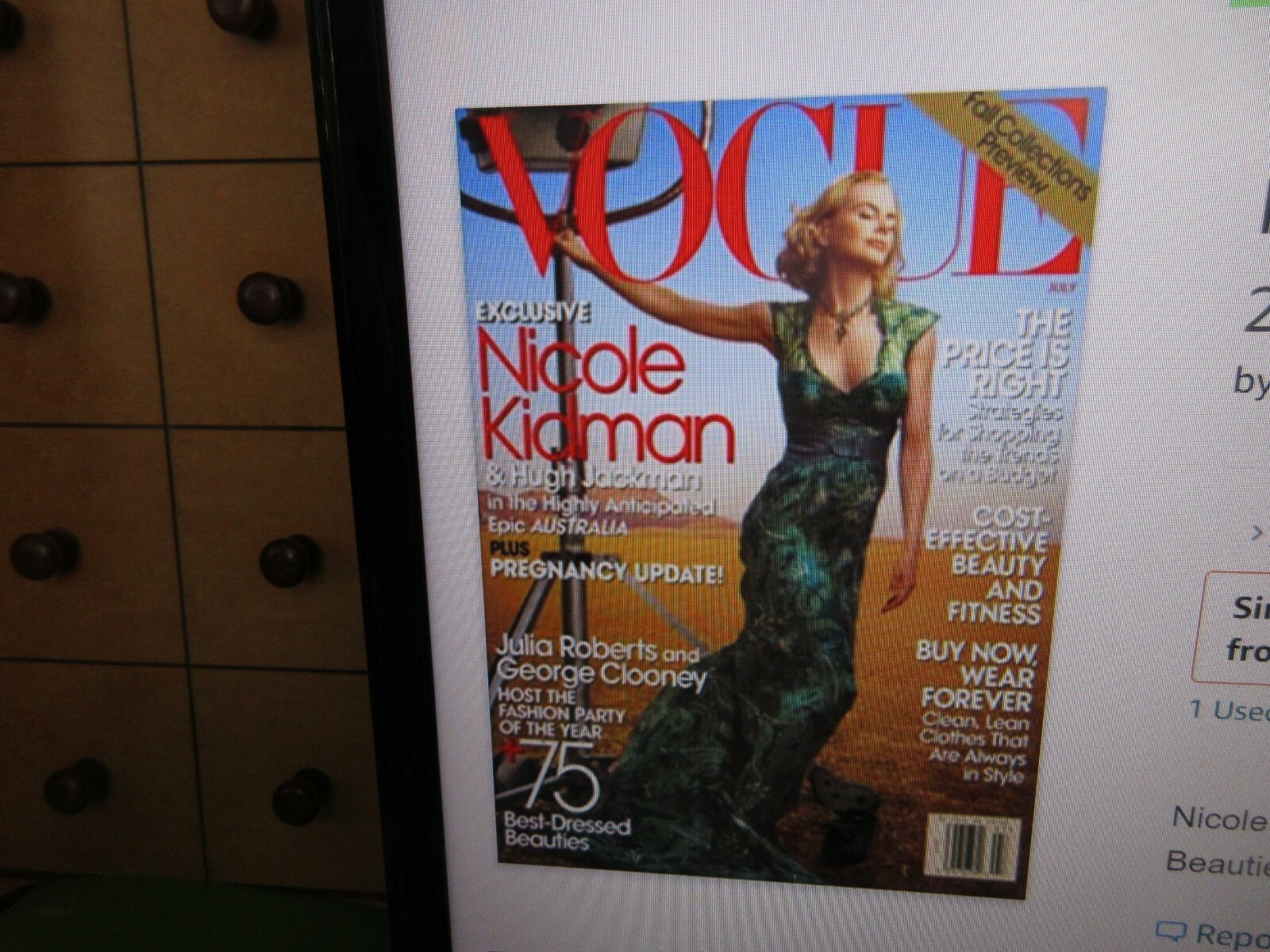 Vogue Magazine July 2008 Issue Features Nicole Kidman Cover