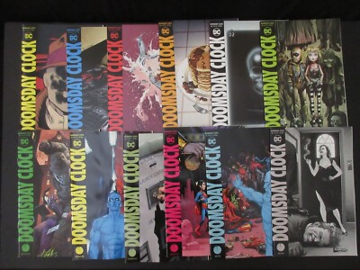 Doomsday Clock 1-12 Lenticular 1 2017-19 DC Complete set run (mixed grade READ)