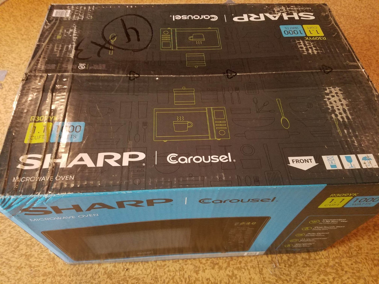 LOCAL PICKUP ONLY New Sharp Carousel R-309YK 1000W Microwave - Unopened Box