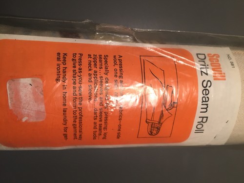 Scovill Dritz Seam Roll Iron Pressing Aid For All Fabrics Plaid Vintage EUC