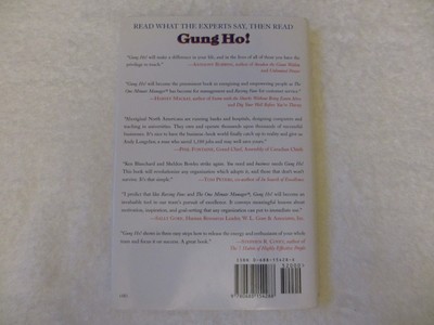 NEW GUNG HO! Hardcover Book by Sheldon Bowles Signed by Ken Blanchard on 11/2001
