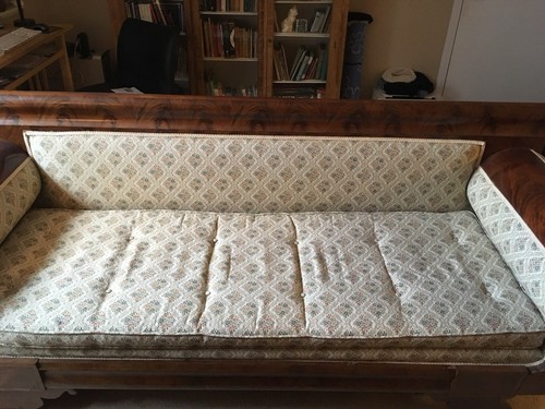 Empire circa 1840 Flame Mahogany Sofa