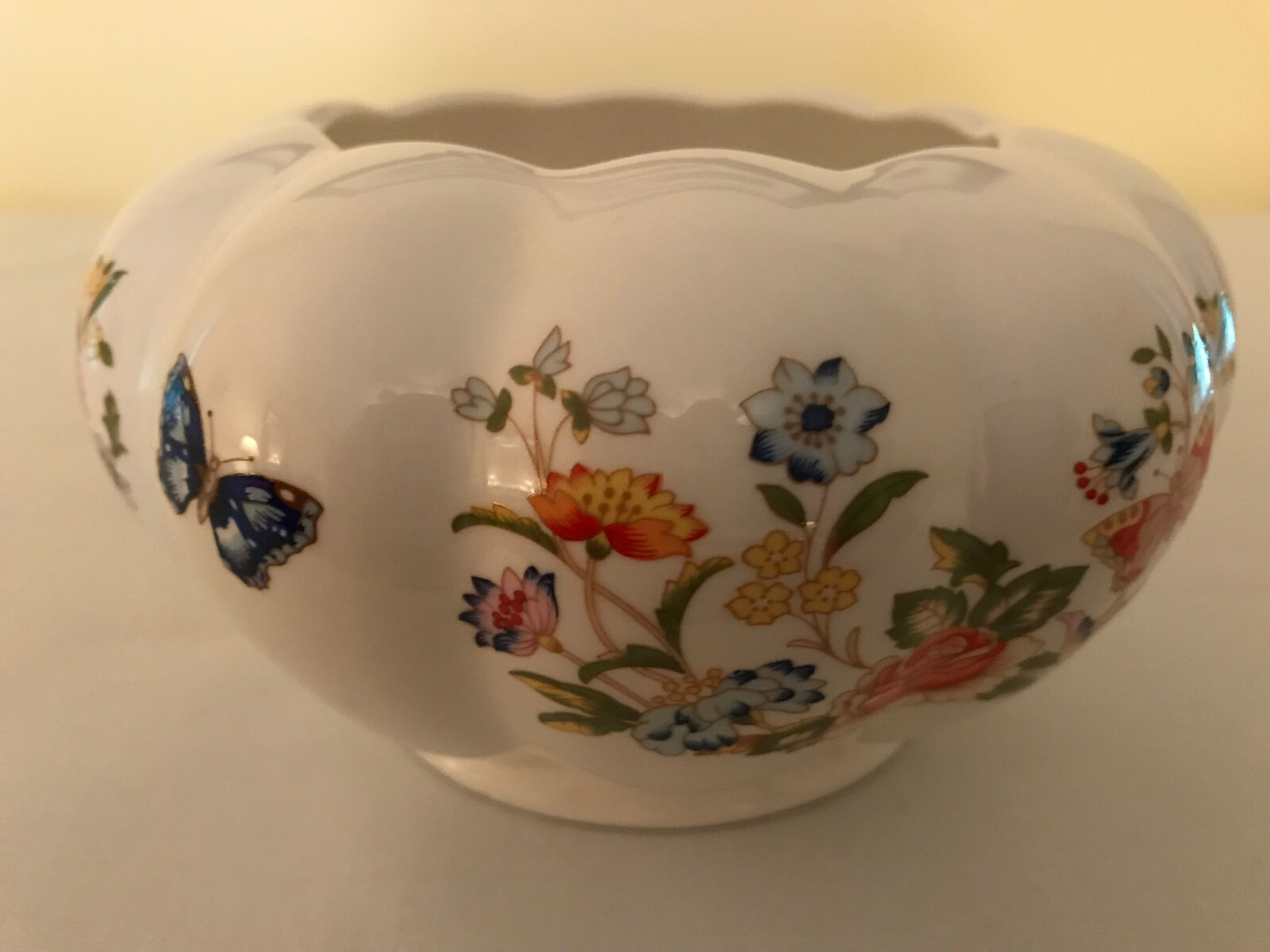 Discontinued AYNSLEY Cottage Garden OPEN POTPOURRI BOWL Fine Bone China Vintage