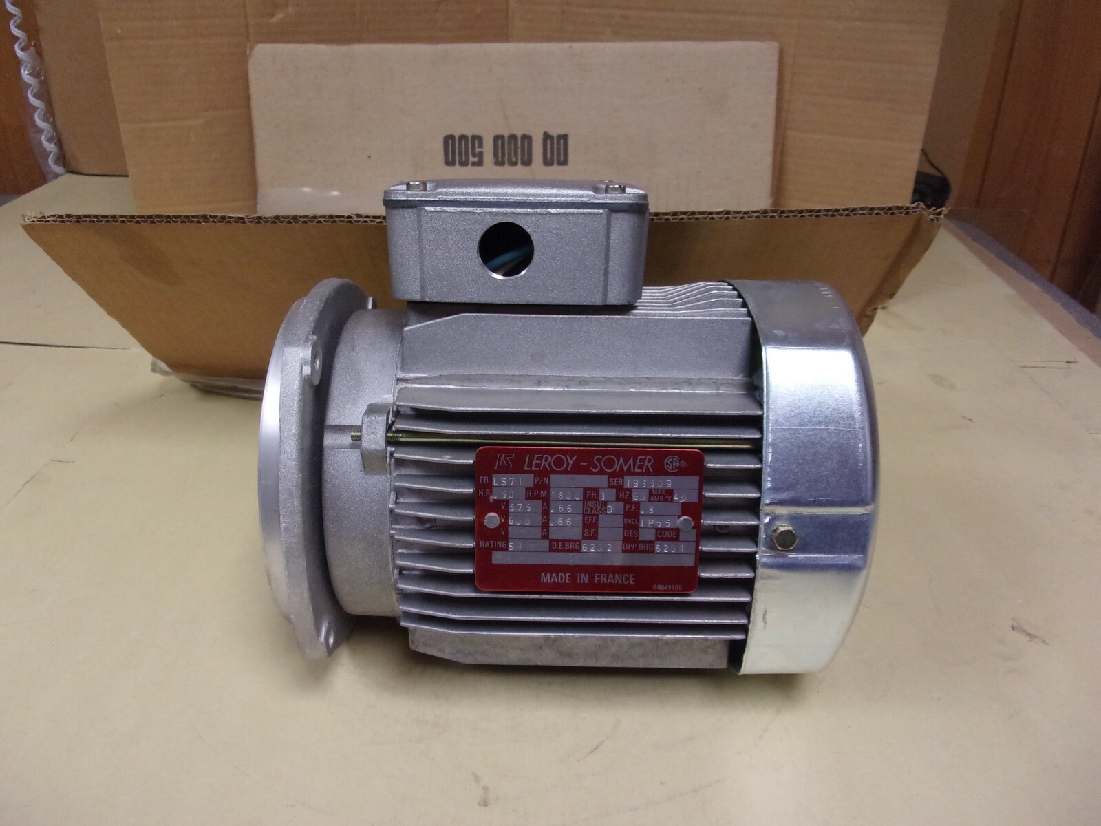 Leroy-Somer LS71 Electric Motor .50HP , 1800RPM , 575V , 3PH Leroy-Somer LS71 Electric Motor .50HP , 1800RPM , 575V , 3PH