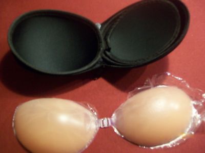 Silicone Strapless Backless Self Adhesive Bra+Storage Box-NEW