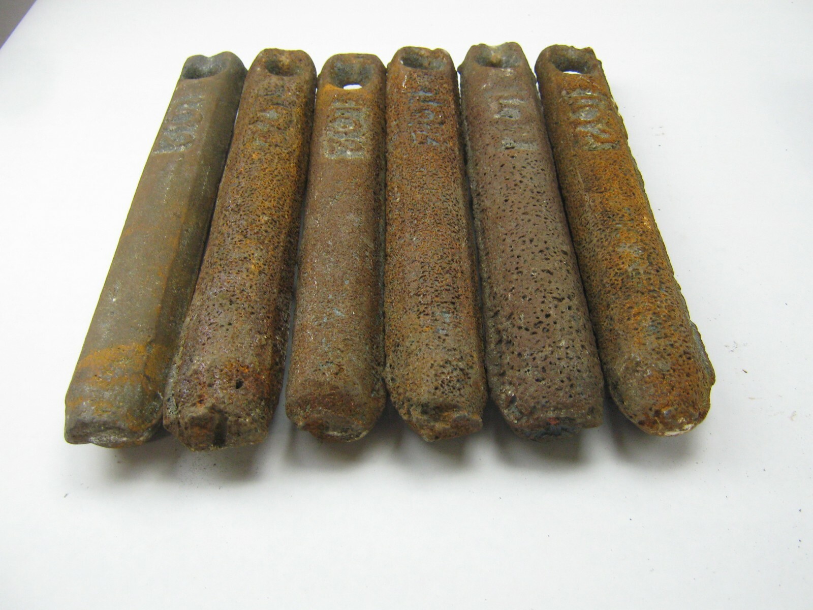 Lot of 6 Cast Iron Sash Window Weights 5 lbs 2 oz Free Priority Mail Shipping