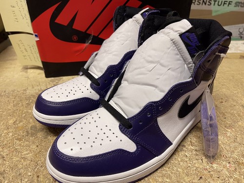 DS MENS NIKE Air Jordan 1 Retro Hi OG Court Purple 555088