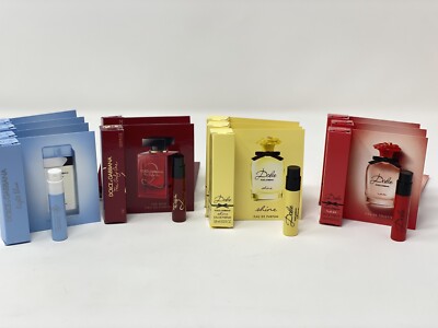 16 pc DOLCE GABBANA SAMPLE-4 ROSE 4 SHINE 4 LIGHT BLUE 4 The ONE 2 NEW