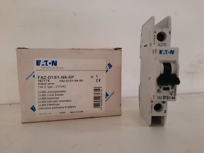Eaton NSB FAZ-D13/1-NA-SP Miniature Circuit Breakers (MCBs) FAZ 1P 13A 277V 50/6