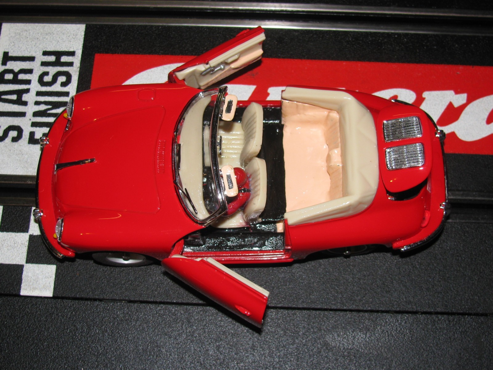 Porsche 356 Cabriolet Slot Car Racer with many Modifications 1/24 Scale - NICE