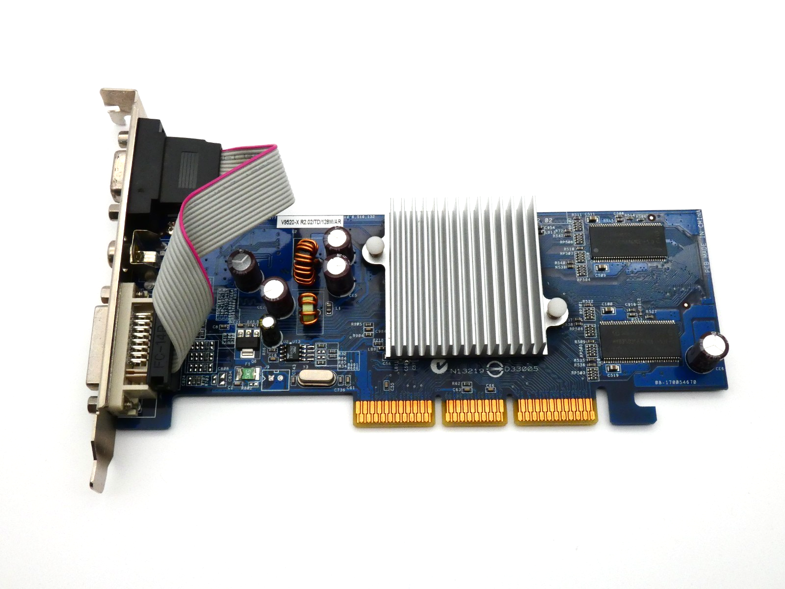 Asus GeForce FX5200 128MB V9520-X/TD/128M/AR VGA Card - AGP Slot
