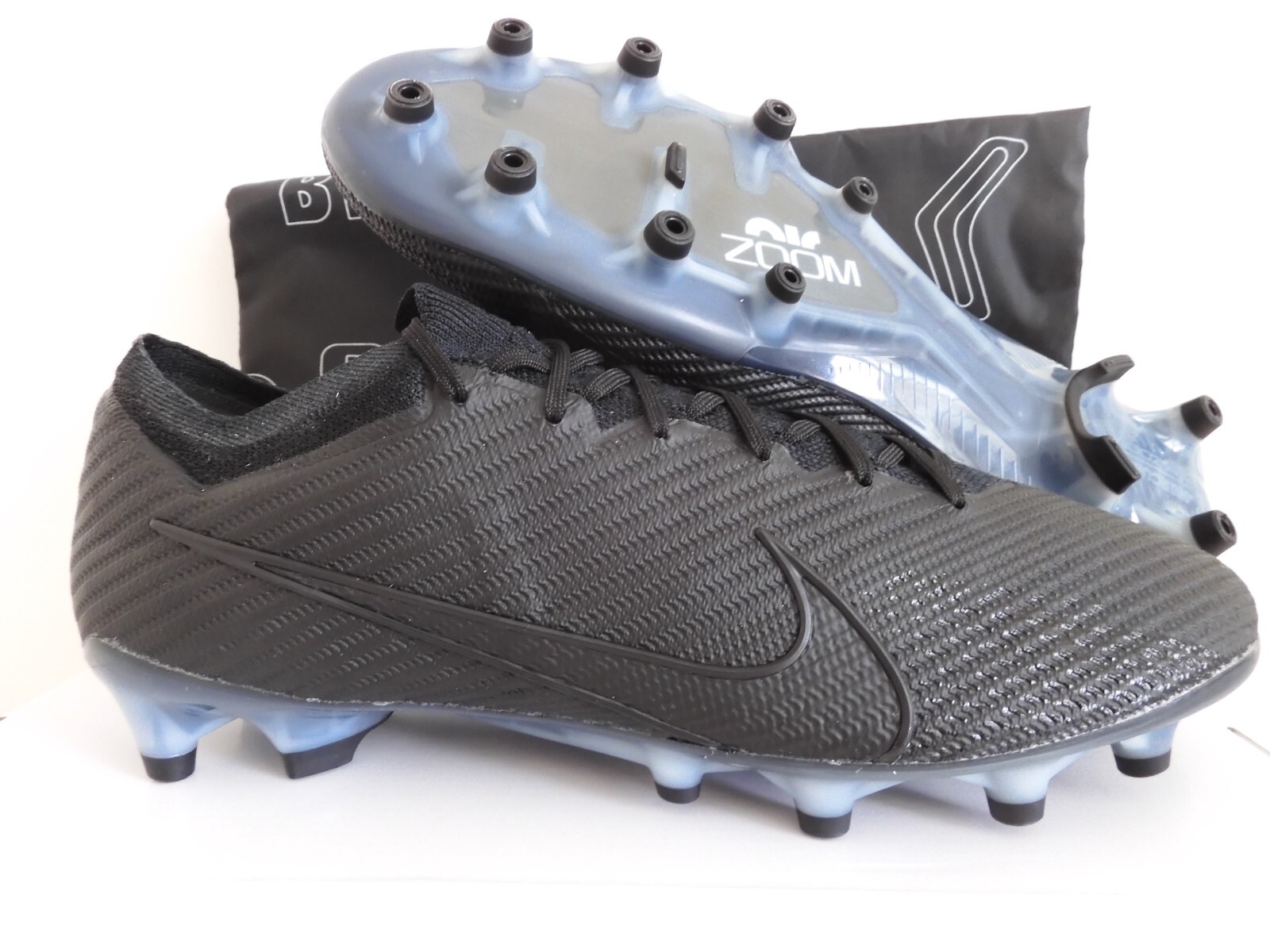 NIKE MERCURIAL VAPOR 15 ELITE AG ID BLACK-BLACK-CLEAR SZ