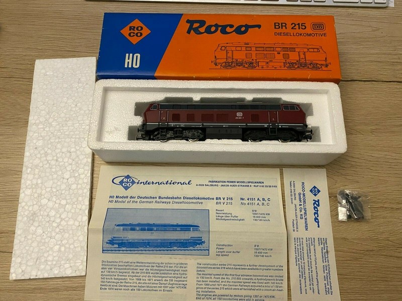 Roco Locomotive Diesel 04151a Br215 083-7 ÃChelle H0 Bon ÃTat Fonction In Ovp