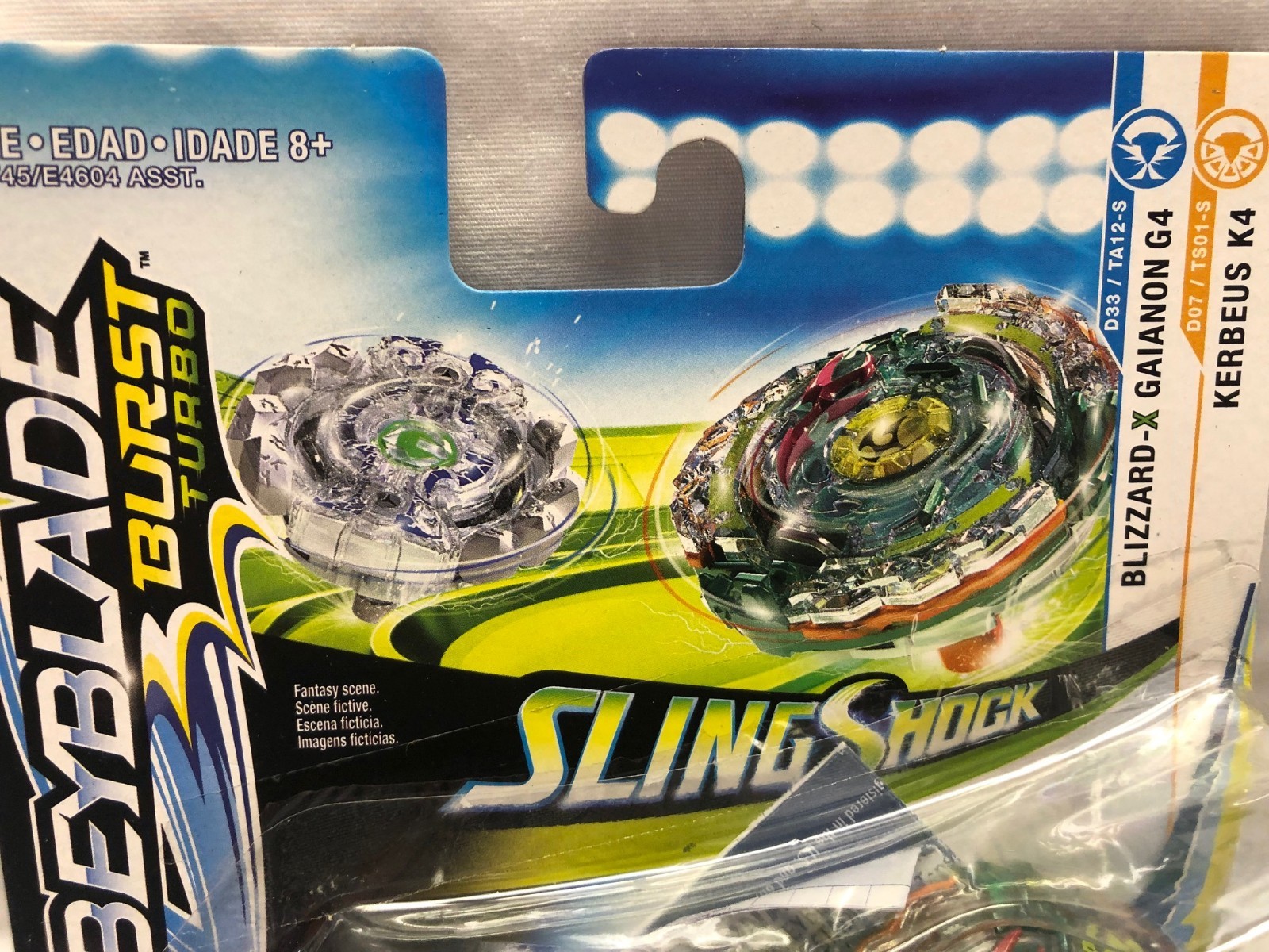 Beyblade Burst Turbo Slingshock Dual Pack Kerbeus K4, Blizzard-X Gianon G4