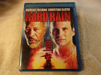 Hard Rain (Blu-ray Disc, 2010) Morgan Freeman Christian Slater **LIKE NEW**