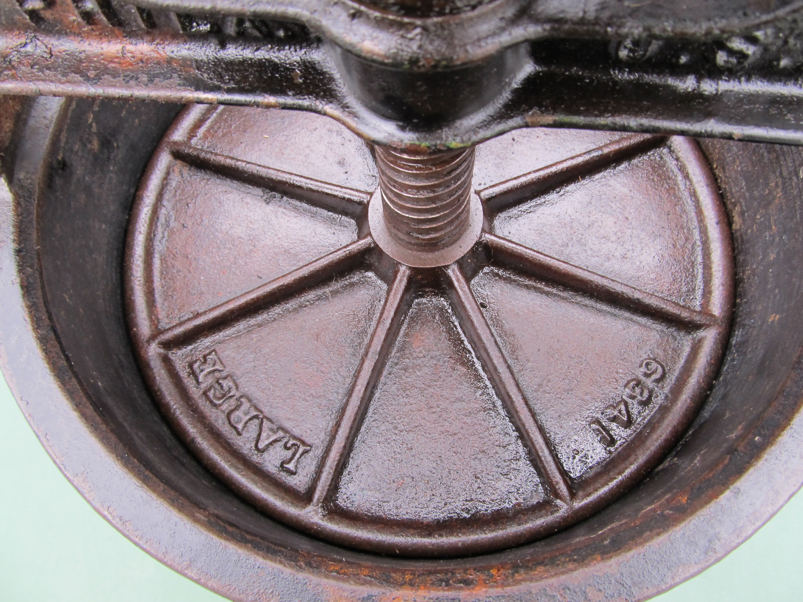 Antique LARGE Enterprise Philadelphia PA Cast Iron Food Press Sausage Stuffer